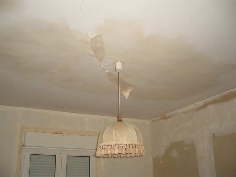 Infiltrations eau plafond
